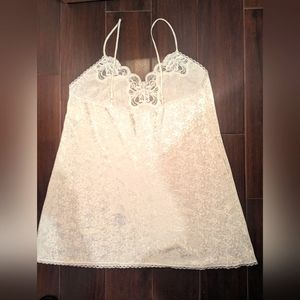 Vintage White Negligee Camisole Slip XL